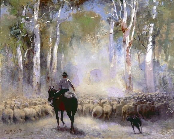 The drover - original painting by Walter Withers