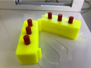 3D printed braille swing cell with removable rods for the braille dots