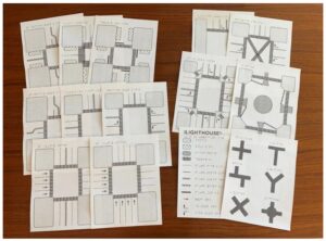 Swell paper diagrams showing intersection types, cross streets, T-intersection, etc. 