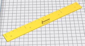 3D model for a ruler with tactile markings and hand grip